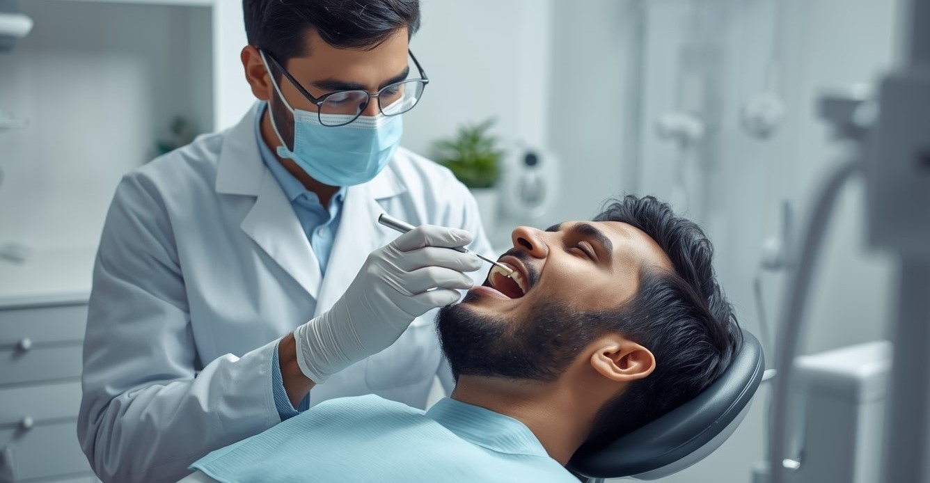 Painless root canal treatment at best dental clinic in Lucknow INDRM, 
									Patient smiling after painless dental implants in Aliganj Lucknow